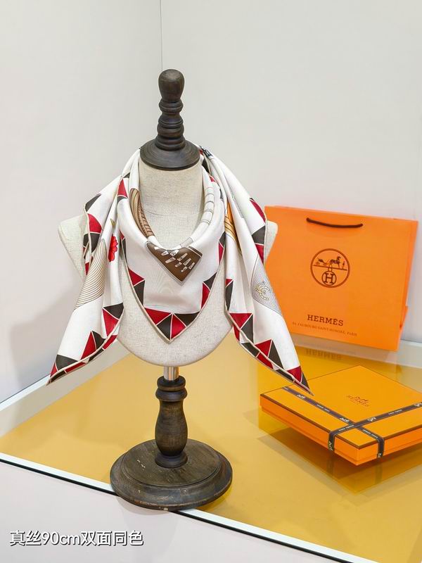 Hermes silk scarf hm (251)
