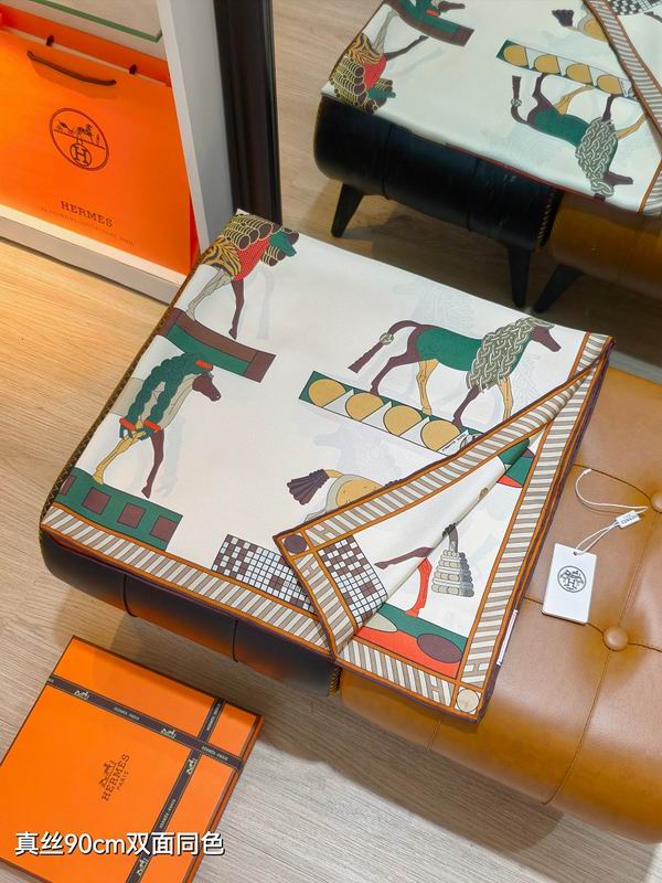 Hermes silk scarf hm (253)