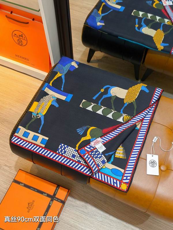 Hermes silk scarf hm (259)