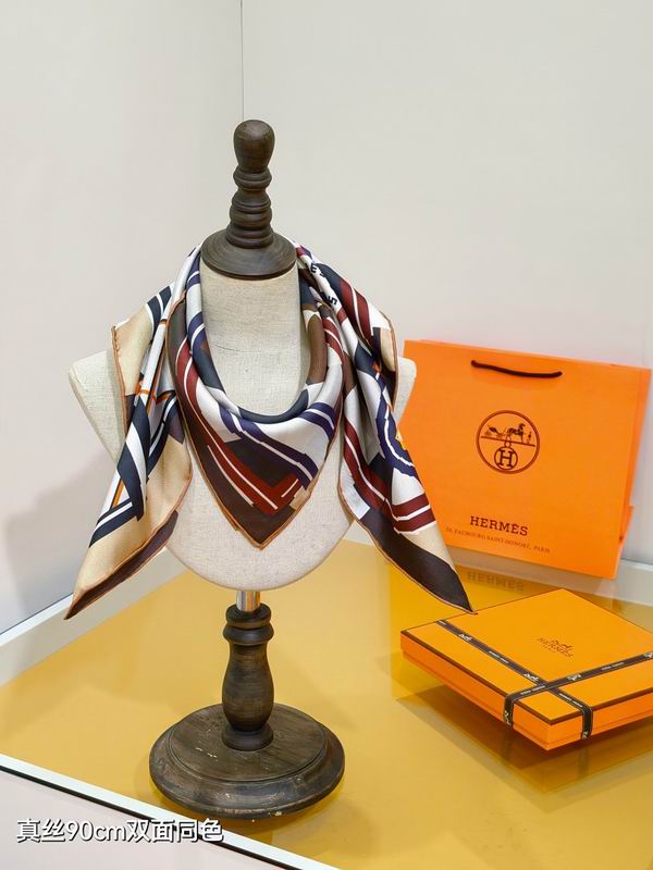 Hermes silk scarf hm (267)