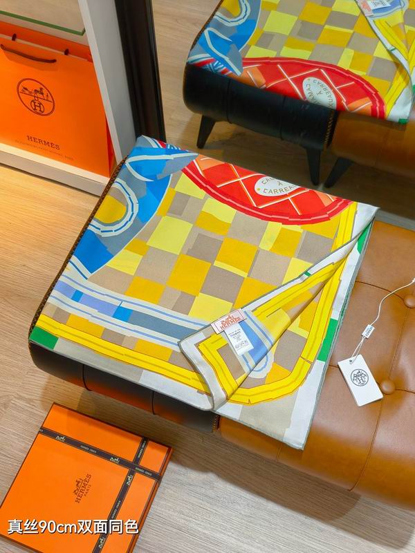 Hermes silk scarf hm (269)
