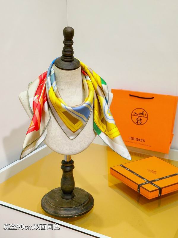 Hermes silk scarf hm (270)