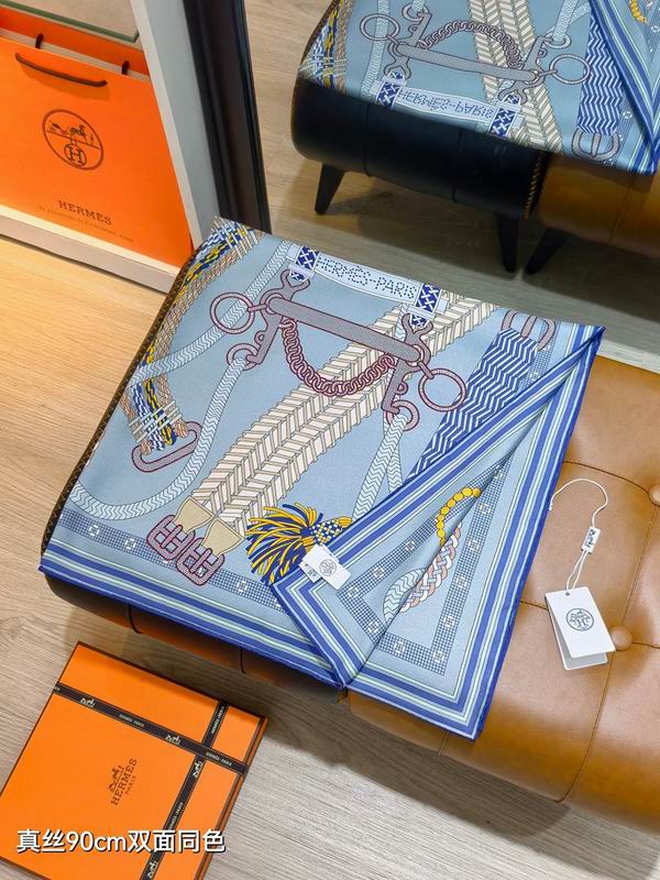 Hermes silk scarf hm (276)