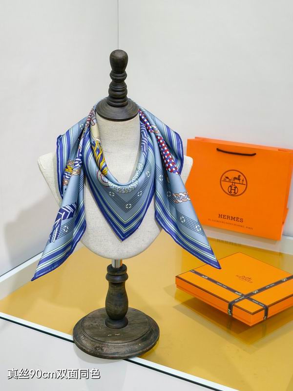 Hermes silk scarf hm (277)