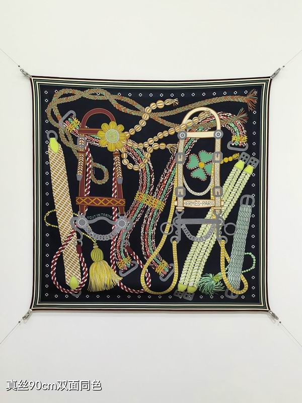 Hermes silk scarf hm (278)