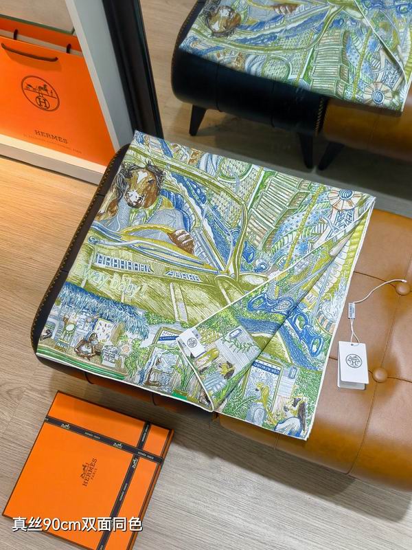 Hermes silk scarf hm (286)