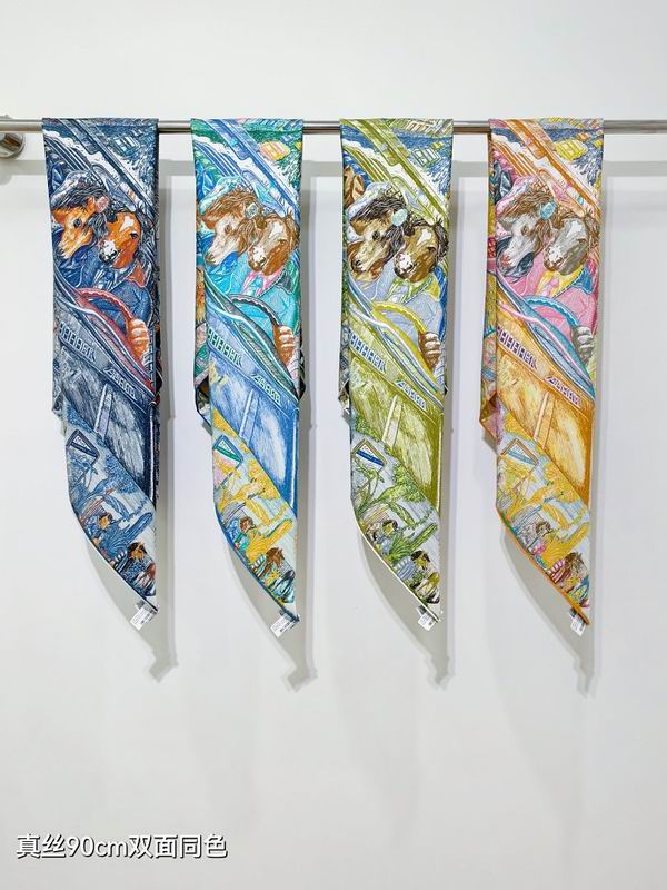 Hermes silk scarf hm (293)