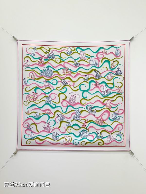 Hermes silk scarf hm (294)