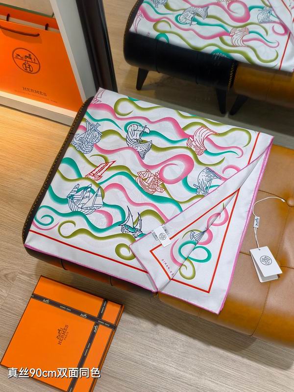 Hermes silk scarf hm (295)