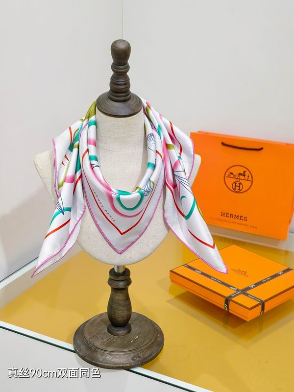 Hermes silk scarf hm (296)