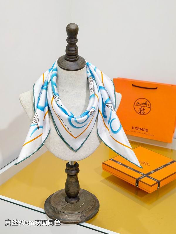 Hermes silk scarf hm (299)