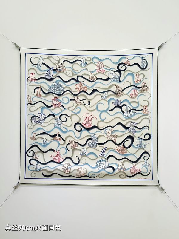 Hermes silk scarf hm (300)