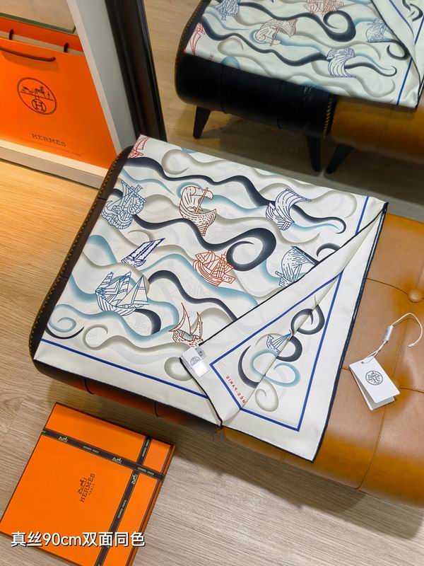 Hermes silk scarf hm (301)