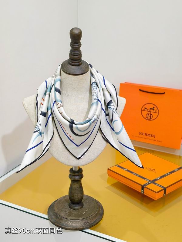 Hermes silk scarf hm (302)