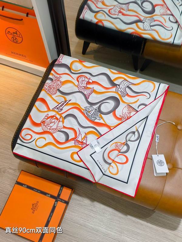 Hermes silk scarf hm (304)
