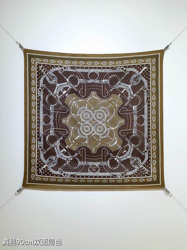 Hermes silk scarf hm (314)