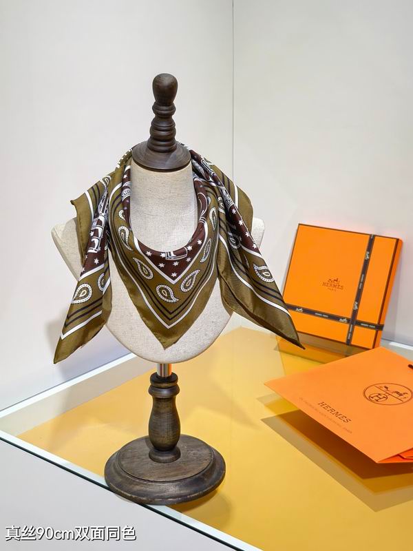 Hermes silk scarf hm (316)