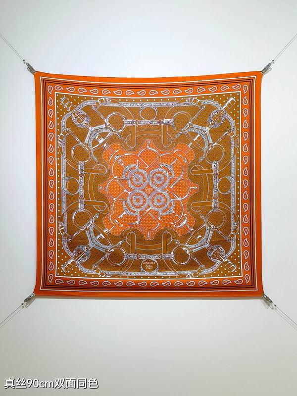 Hermes silk scarf hm (317)