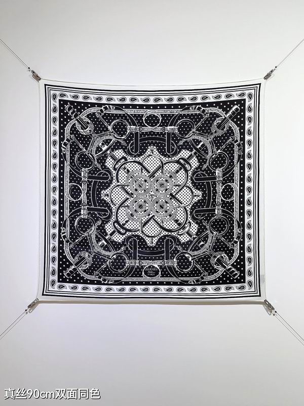 Hermes silk scarf hm (320)