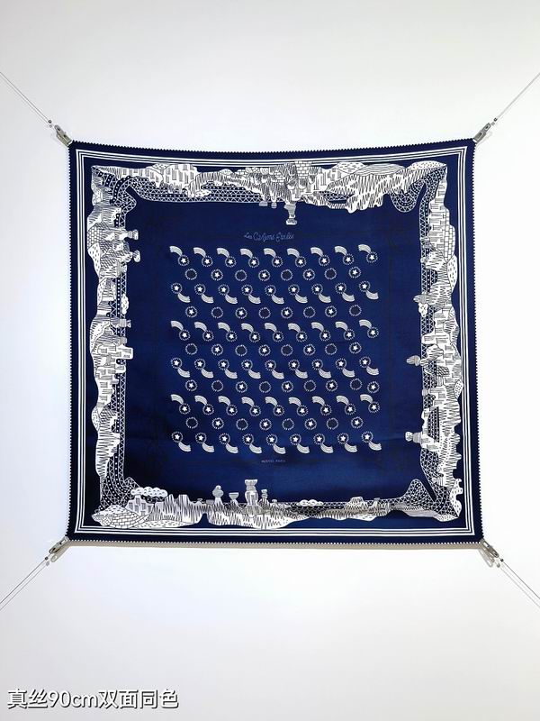 Hermes silk scarf hm (323)