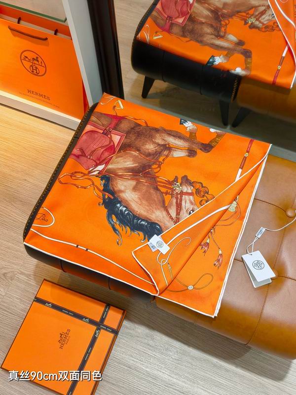 Hermes silk scarf hm (346)