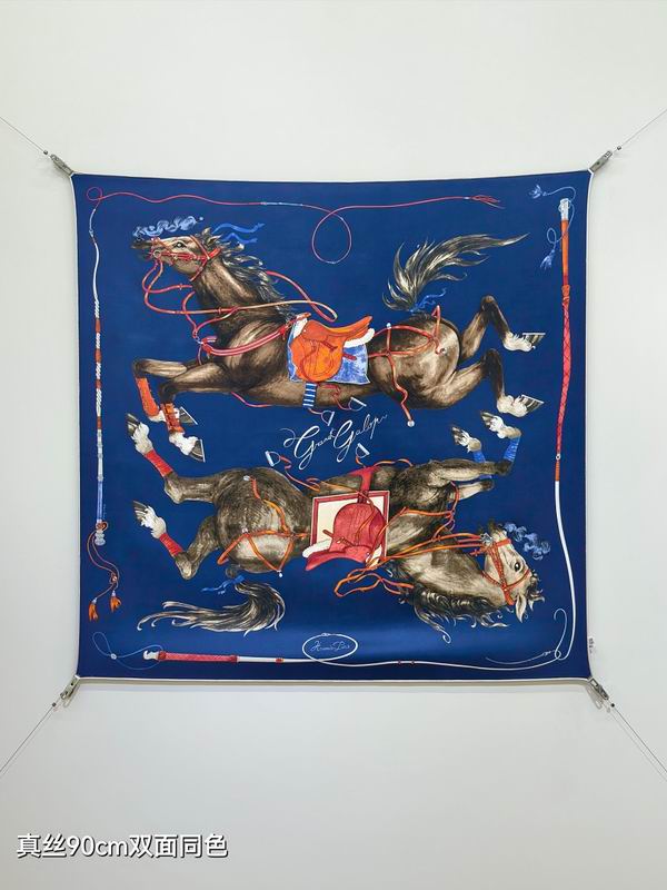 Hermes silk scarf hm (348)