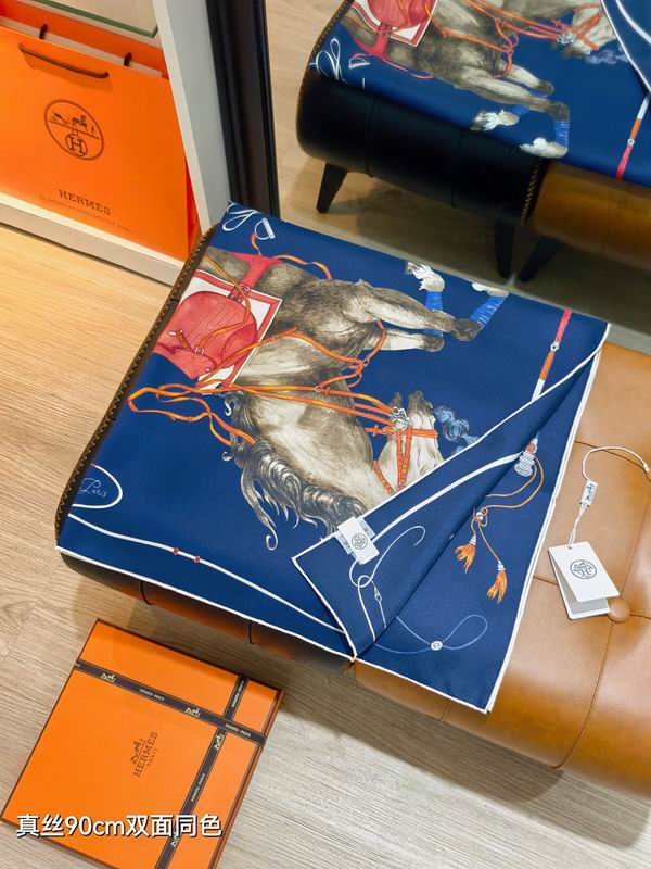 Hermes silk scarf hm (349)