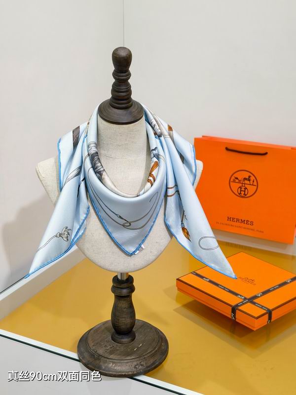 Hermes silk scarf hm (353)