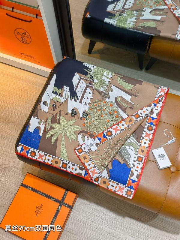 Hermes silk scarf hm (36)