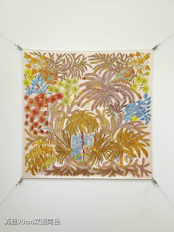 Hermes silk scarf hm (377)