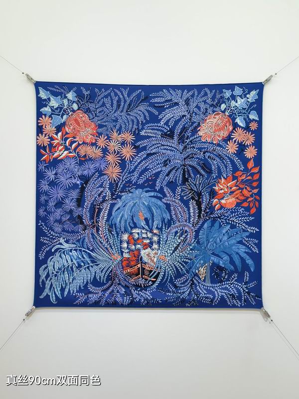Hermes silk scarf hm (379)