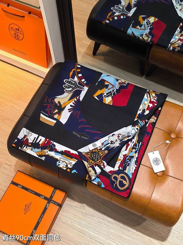 Hermes silk scarf hm (387)