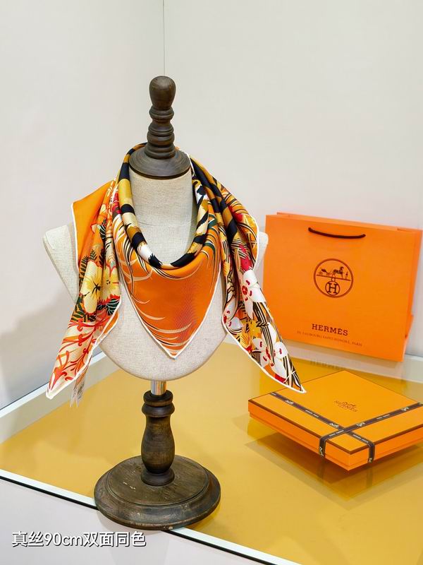 Hermes silk scarf hm (400)