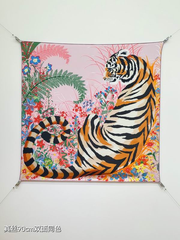 Hermes silk scarf hm (401)