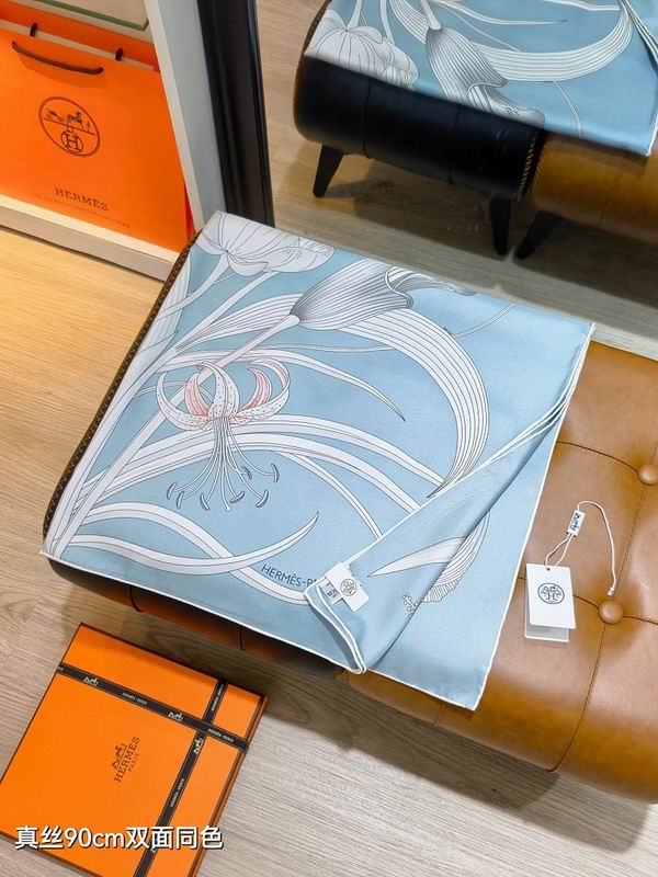Hermes silk scarf hm (418)