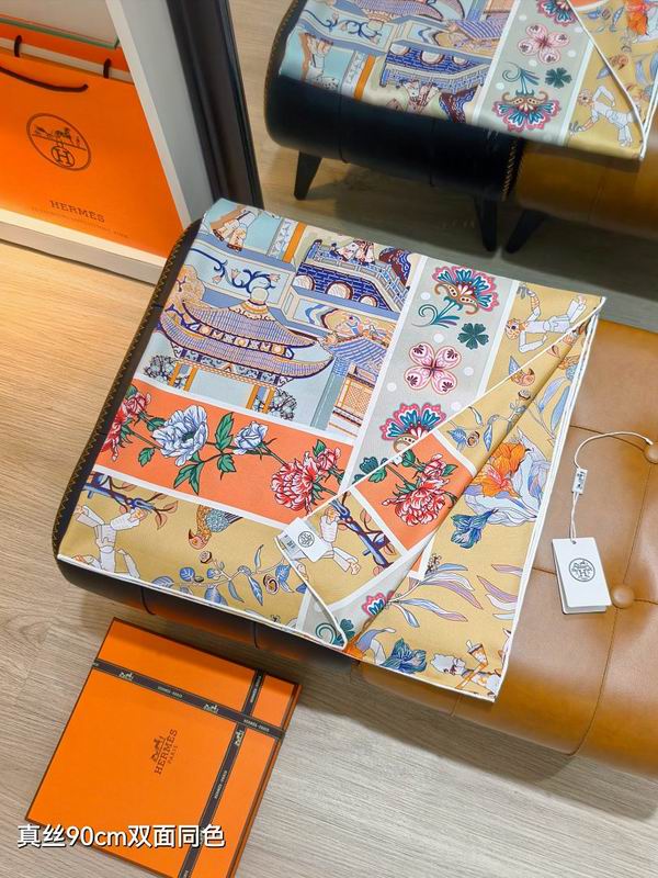 Hermes silk scarf hm (43)