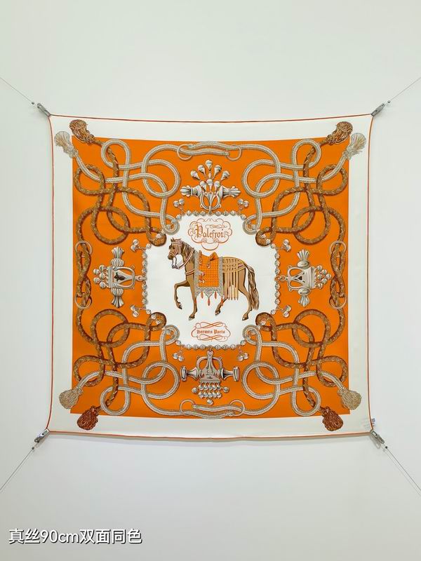 Hermes silk scarf hm (430)