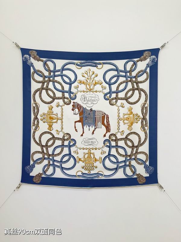 Hermes silk scarf hm (433)