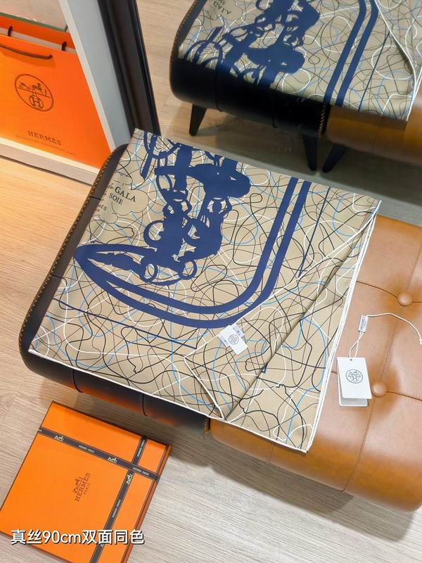 Hermes silk scarf hm (451)