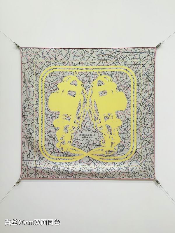 Hermes silk scarf hm (452)