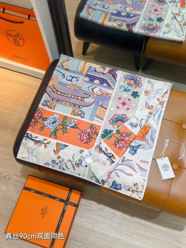 Hermes silk scarf hm (46)