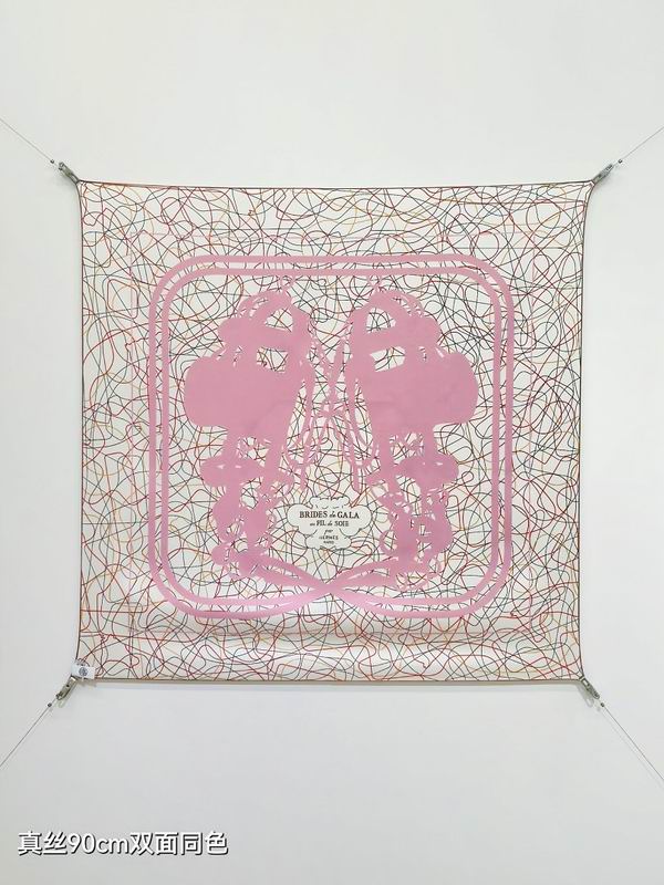 Hermes silk scarf hm (460)