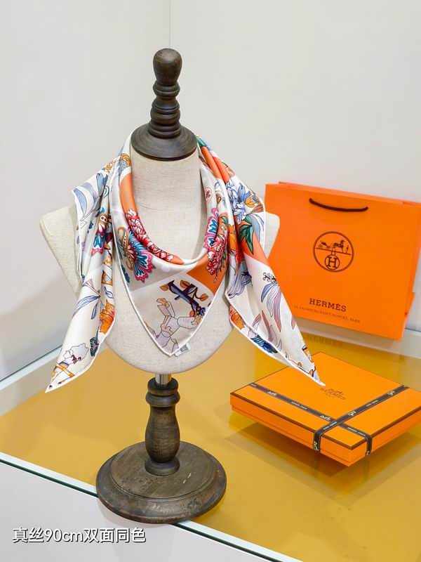 Hermes silk scarf hm (47)