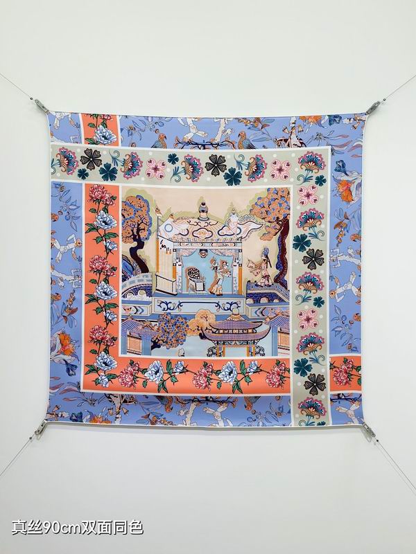 Hermes silk scarf hm (48)