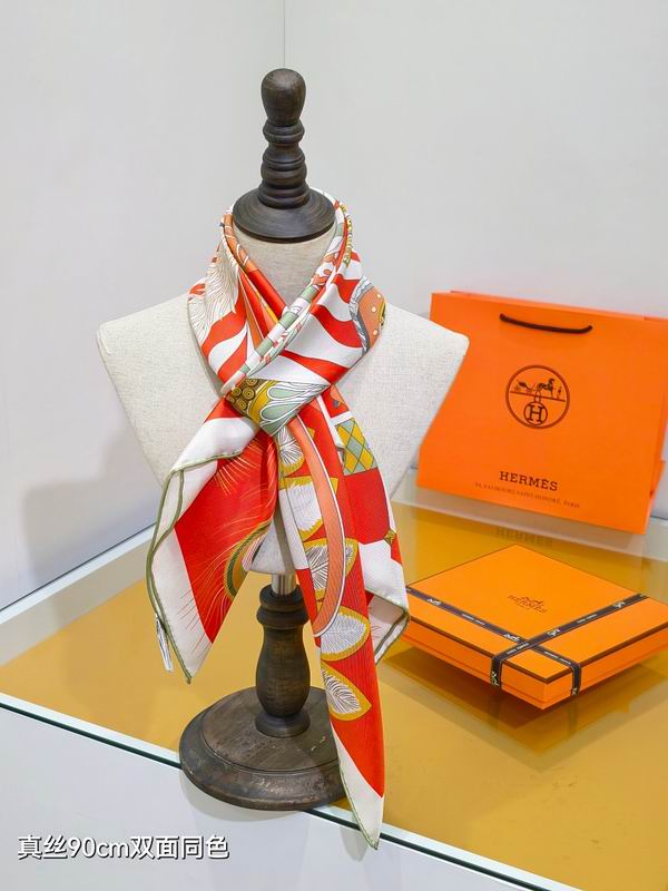 Hermes silk scarf hm (481)