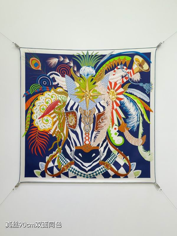 Hermes silk scarf hm (482)