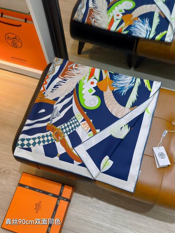 Hermes silk scarf hm (483)