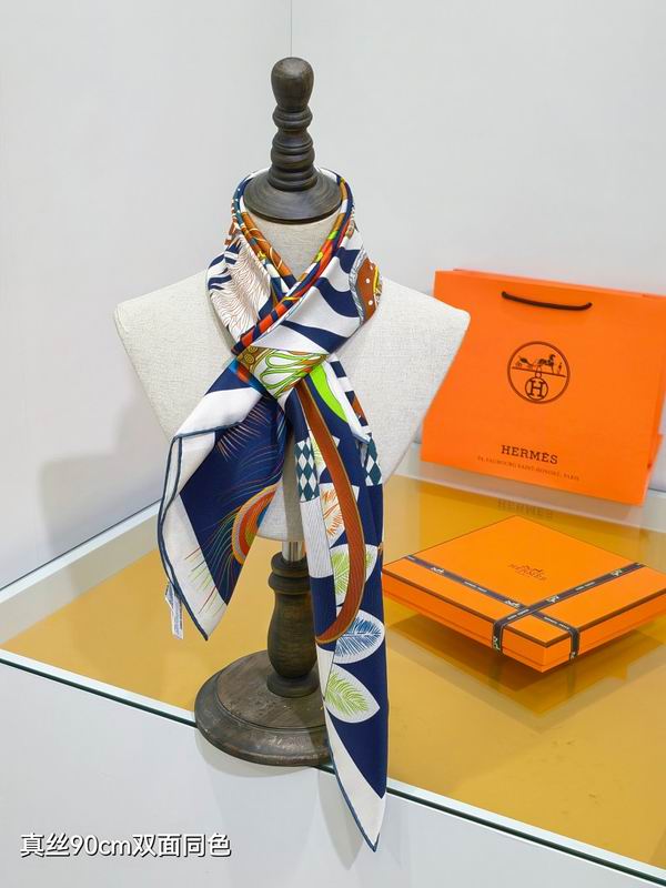 Hermes silk scarf hm (484)