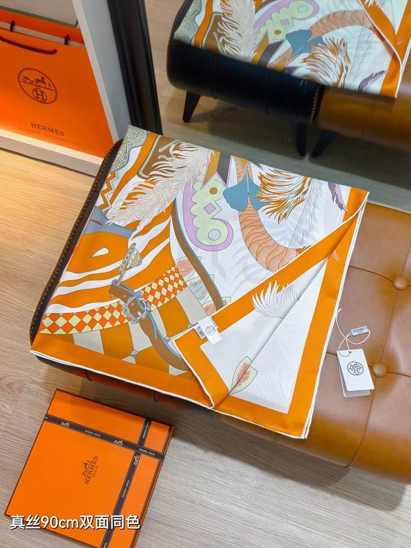 Hermes silk scarf hm (486)