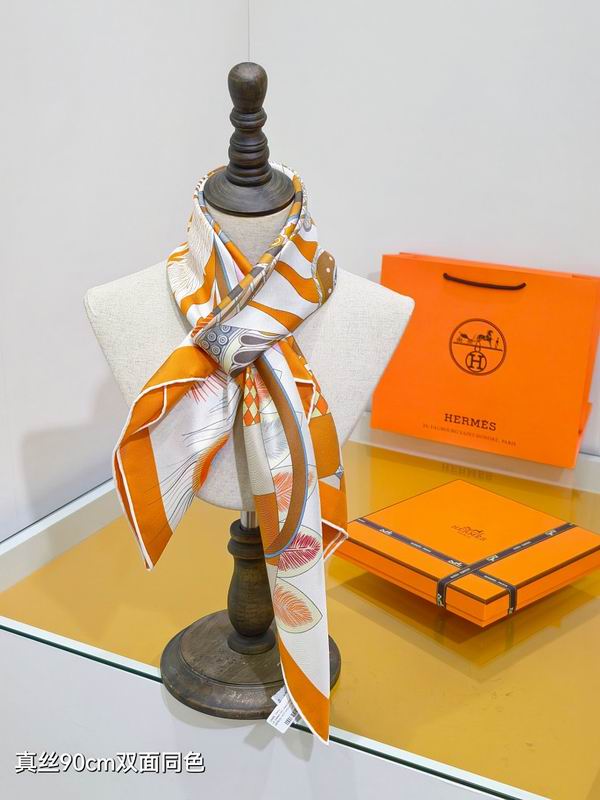 Hermes silk scarf hm (487)